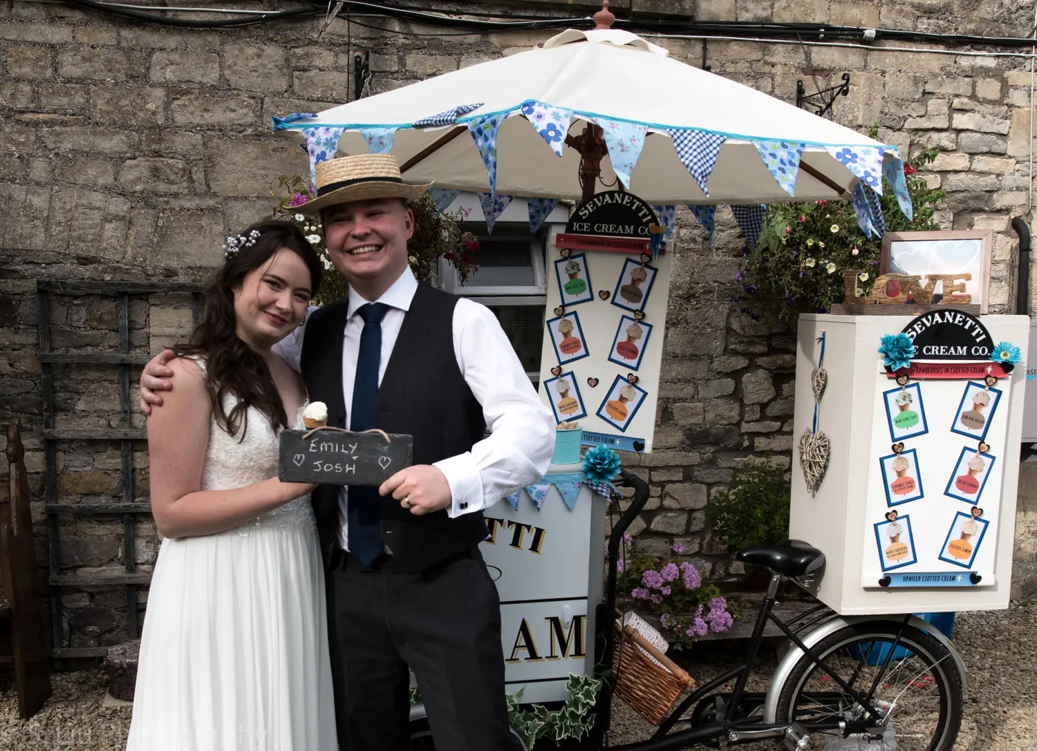 Couple with Sevanetti  Ice Cream Bikes