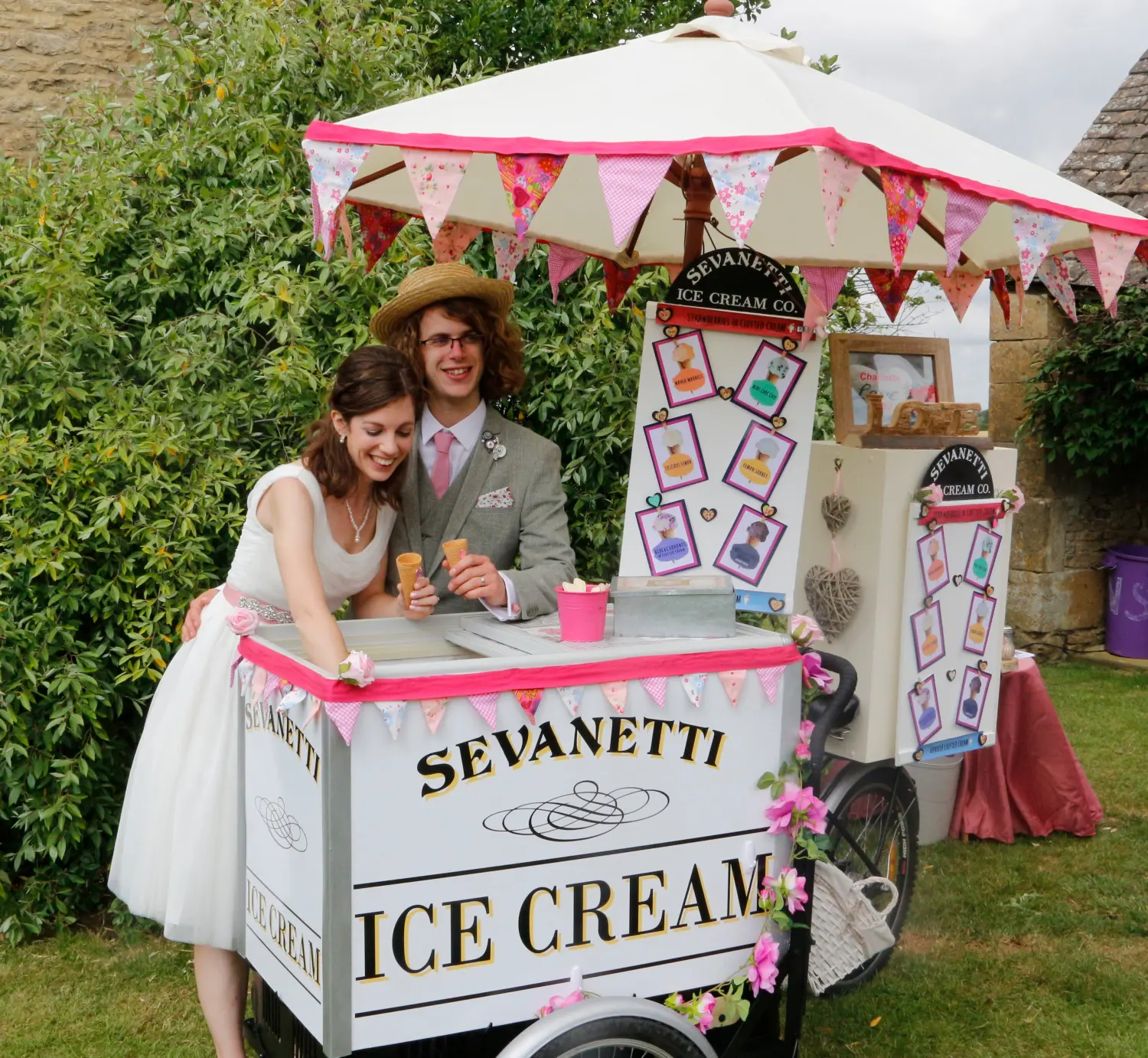 Sevanetti Ice Cream Bikes Colorful Decoration Set