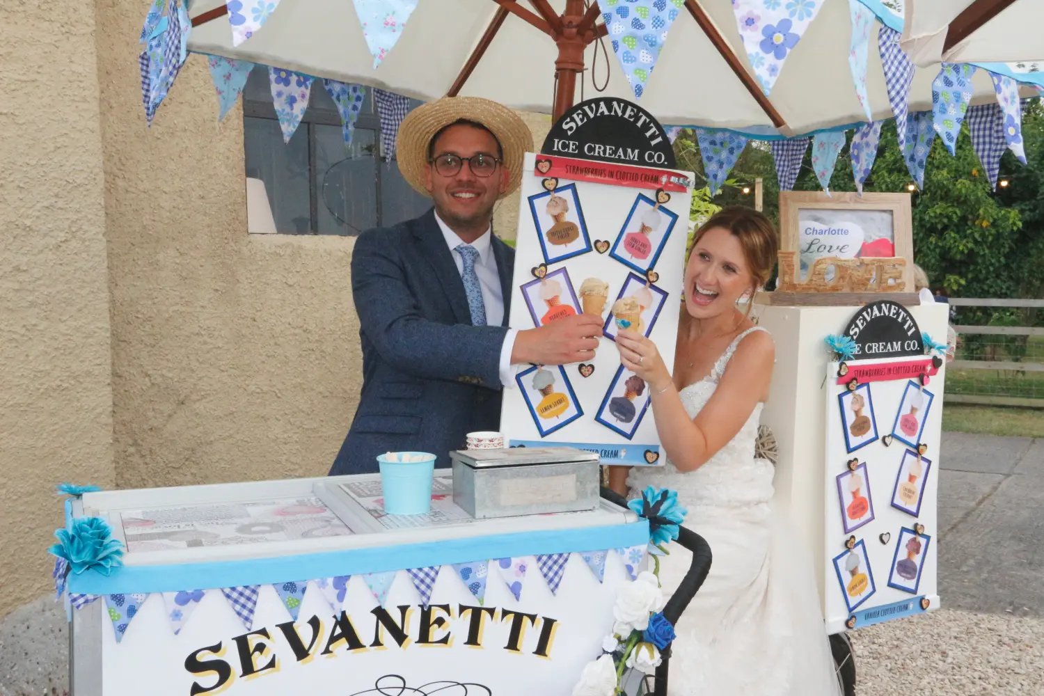 Couple with Sevanetti  Ice Cream Bikes