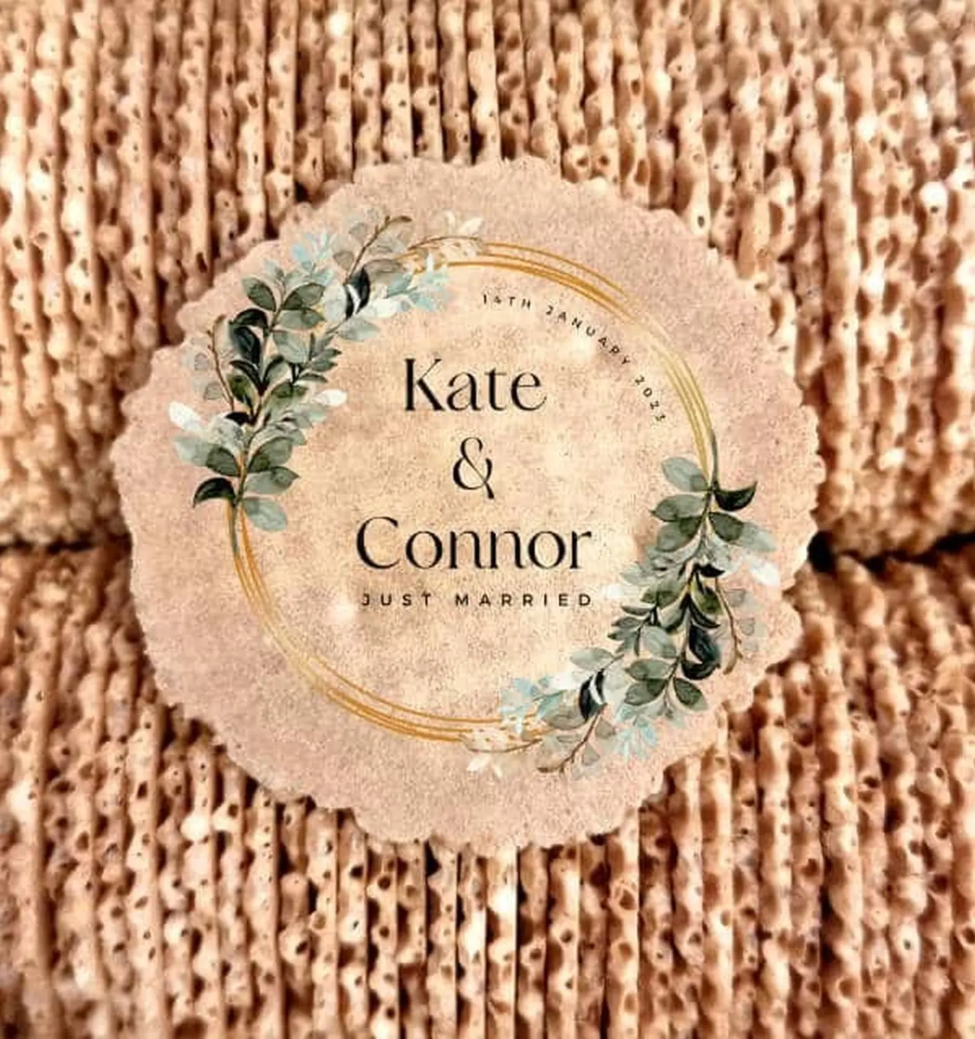 Sofia & mark personalized Sevanetti wafers