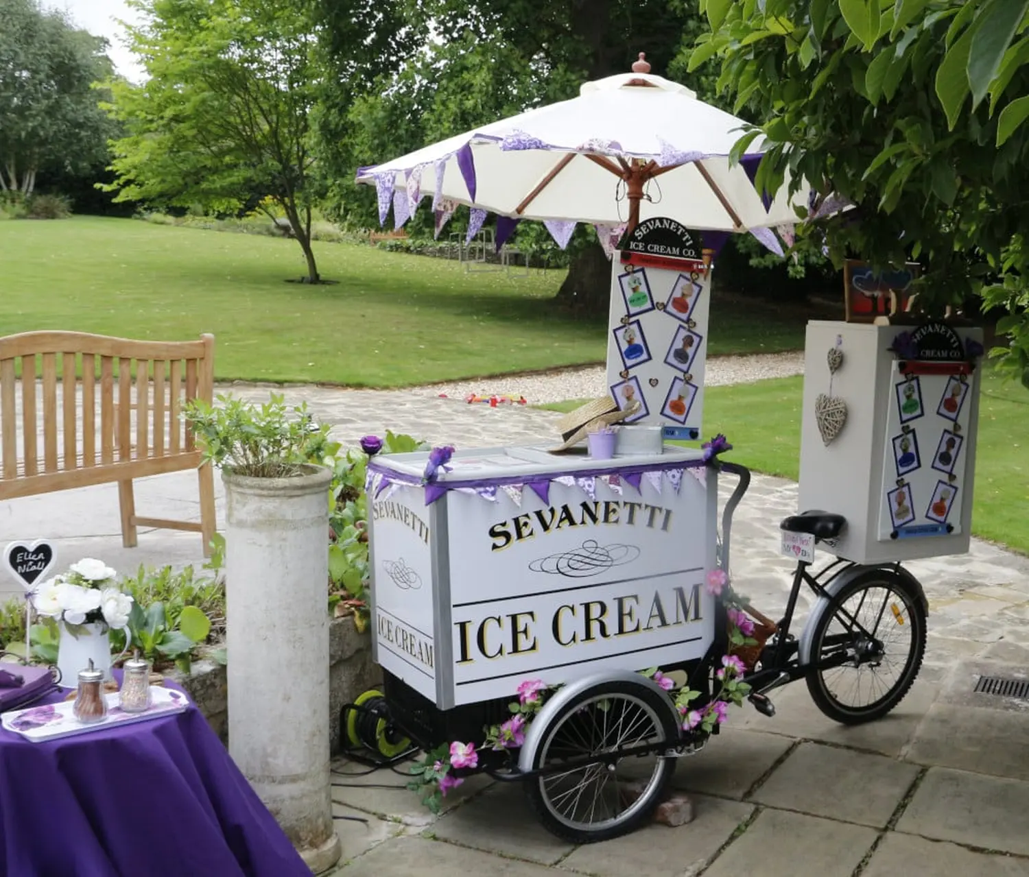 Sevanetti Ice Cream Bikes Purple decoration sets